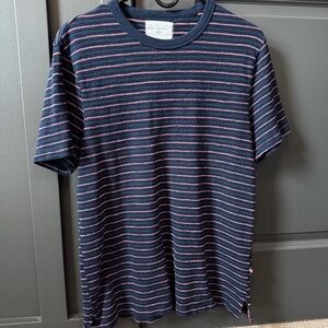 Sol Angeles Navy and Pink Striped Tee